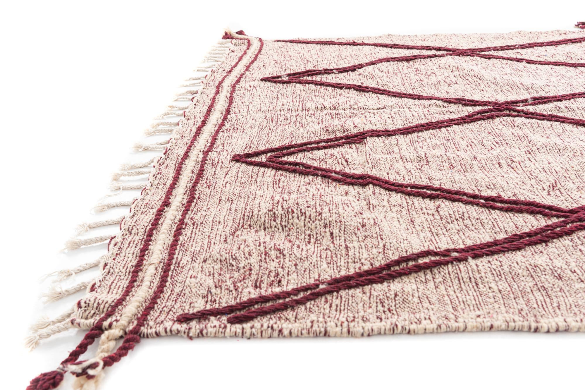 6' 5 x 9' 8 Hand Knotted Moroccan Wool Rug