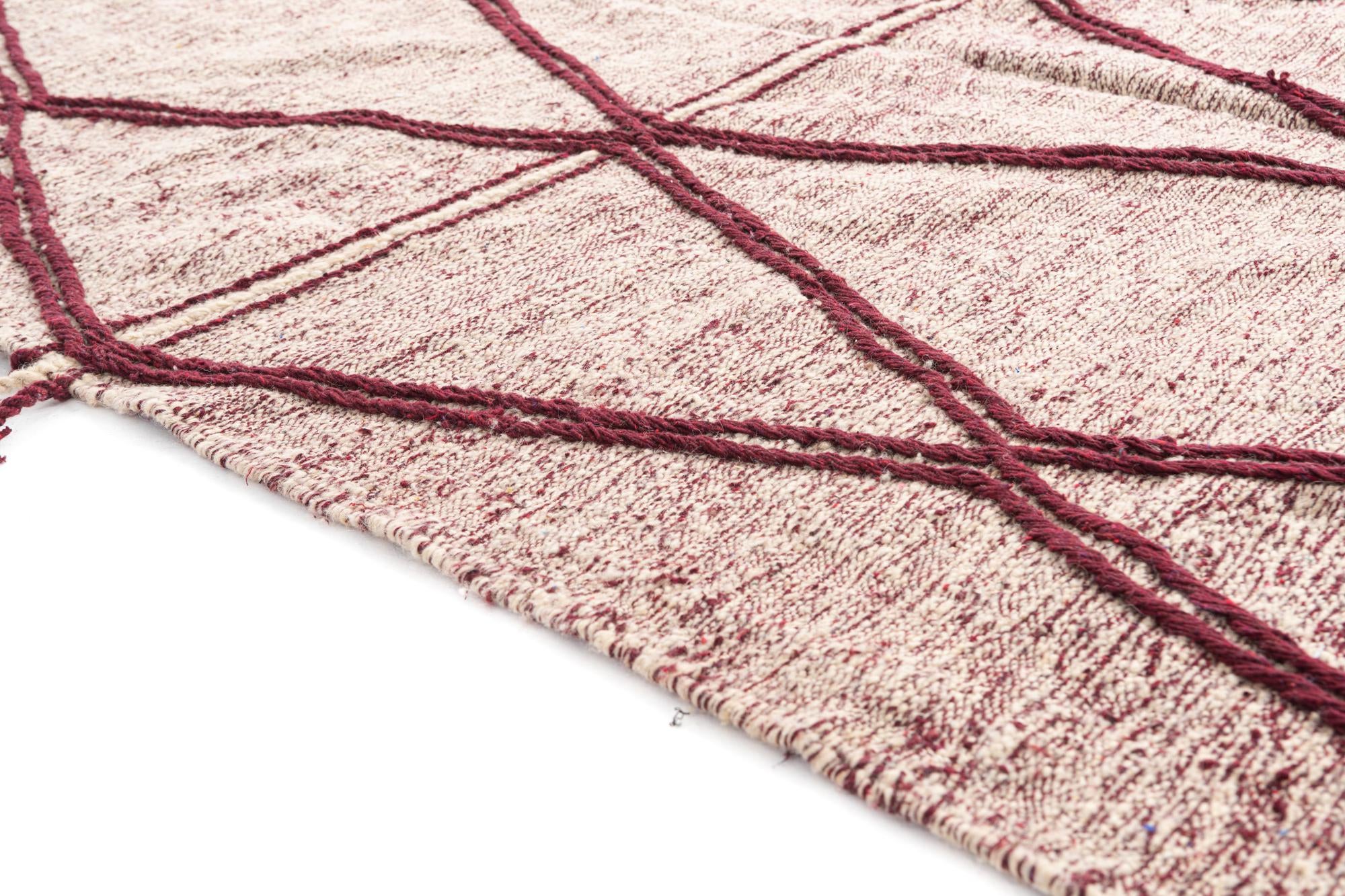 6' 5 x 9' 8 Hand Knotted Moroccan Wool Rug
