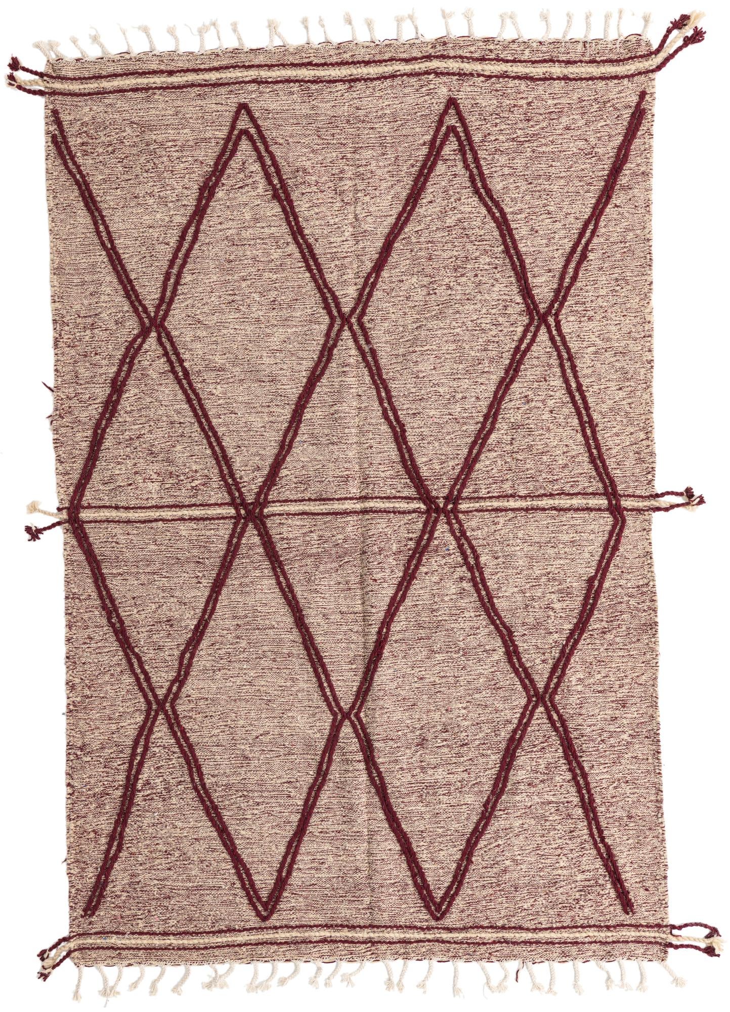6' 5 x 9' 8 Hand Knotted Moroccan Wool Rug