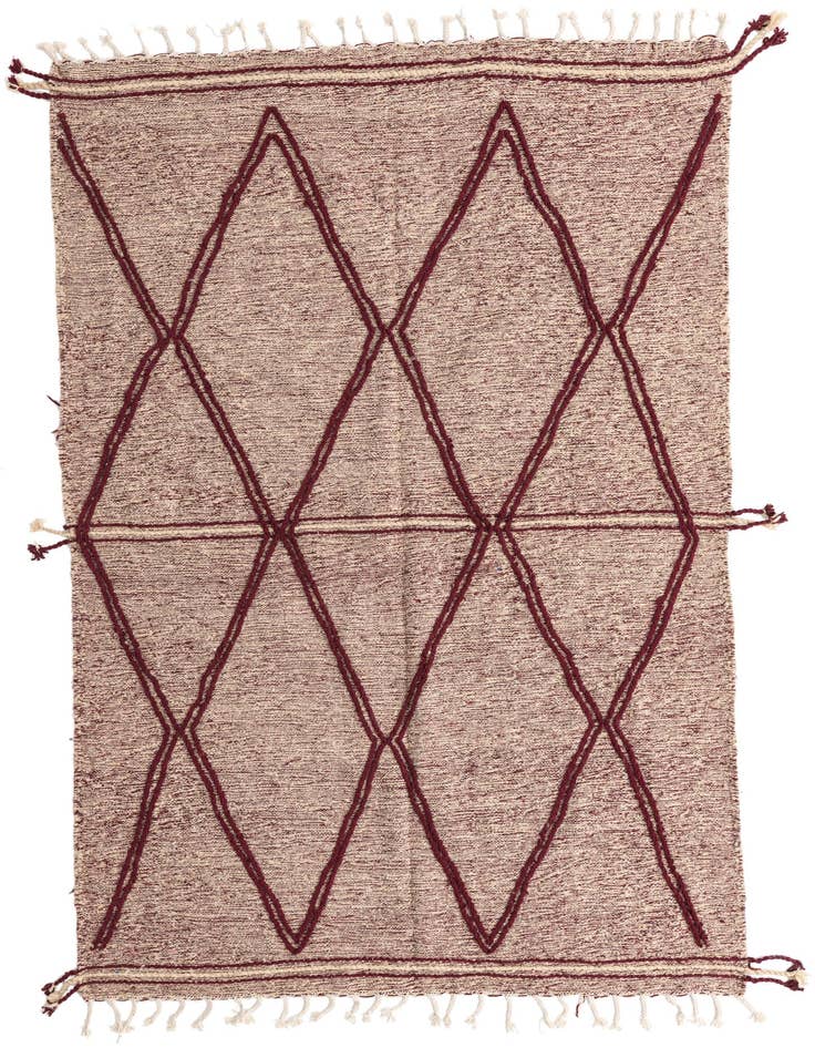 Detail image of 6' 5 x 9' 8 Hand Knotted Moroccan Wool Rug