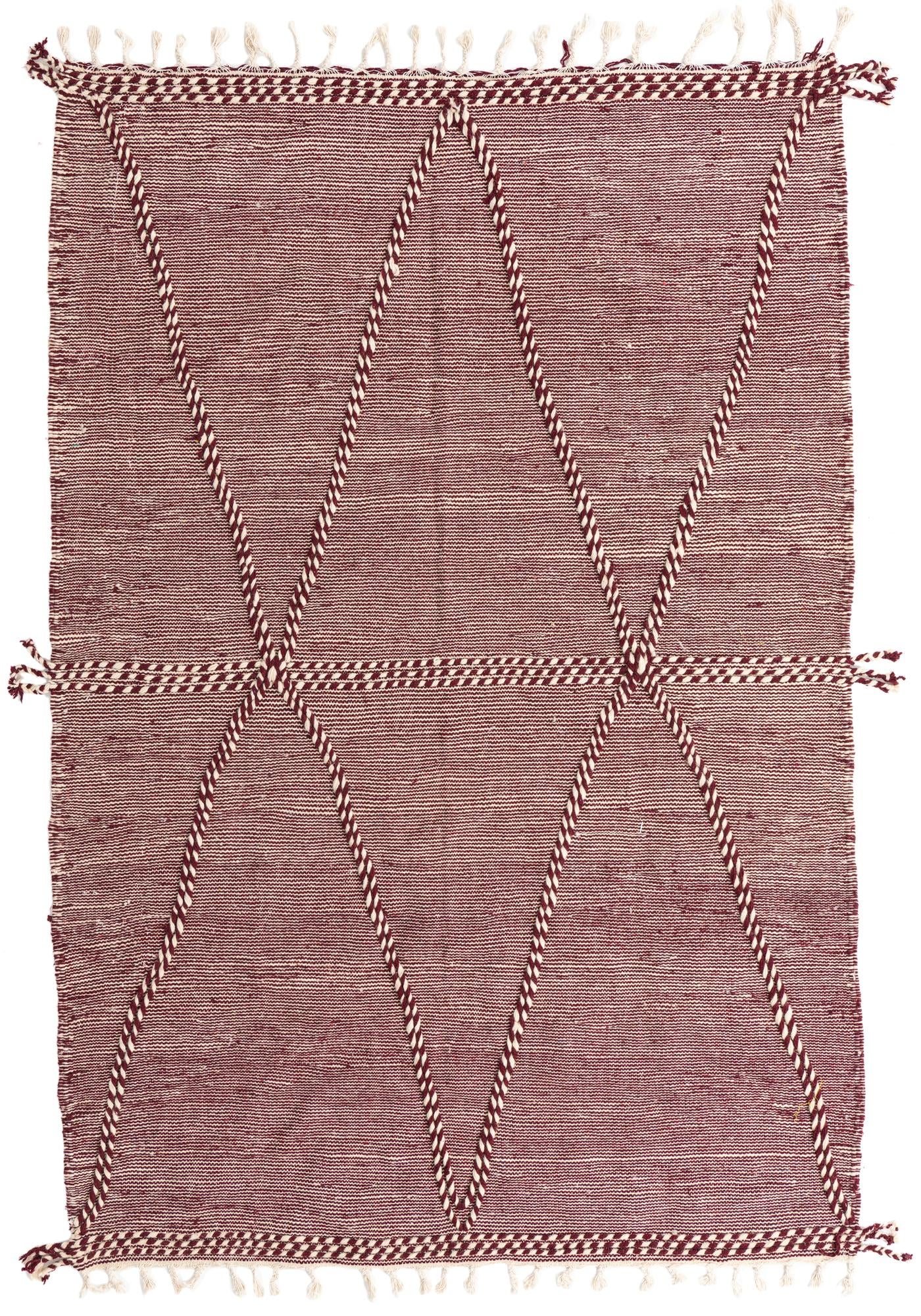 6' 7 x 9' 10 Hand Knotted Moroccan Wool Rug