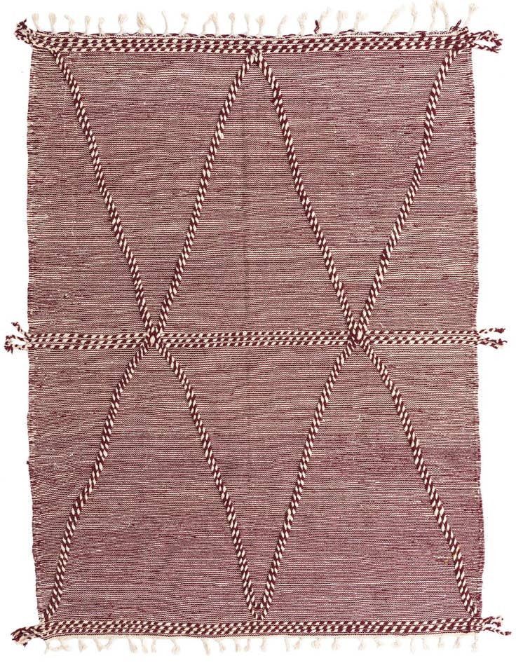 Detail image of 6' 7 x 9' 10 Hand Knotted Moroccan Wool Rug