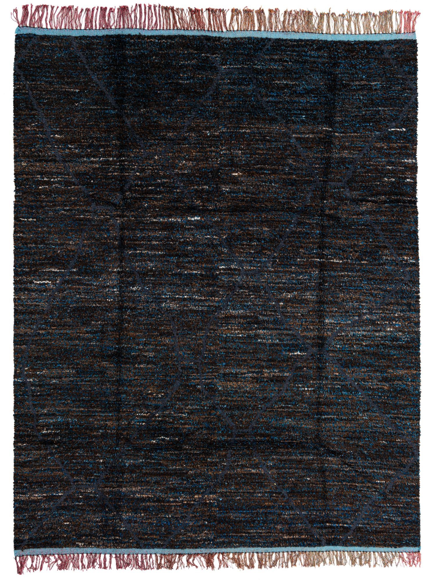 7' 8 x 9' 11 Hand Knotted Moroccan Wool Rug