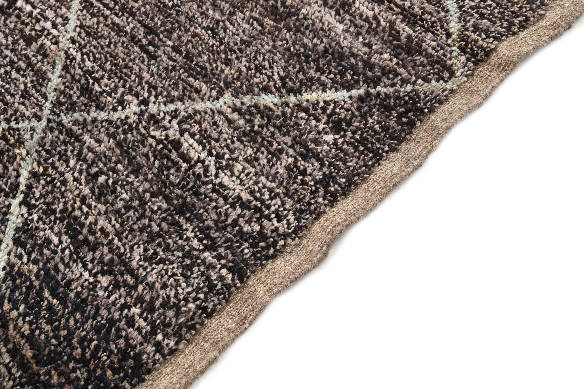 5' 11 x 9' 2 Hand Knotted Moroccan Wool Rug