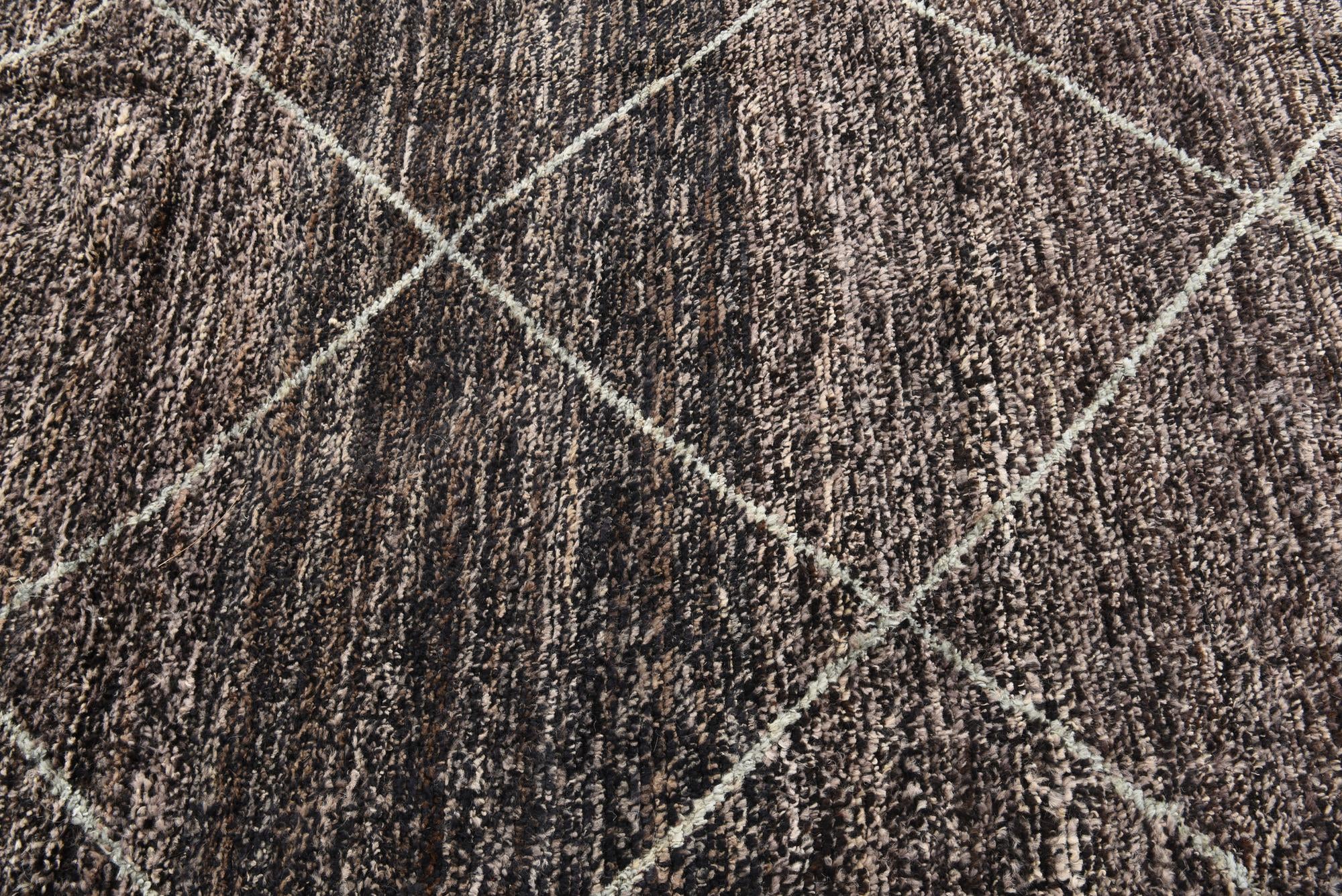 5' 11 x 9' 2 Hand Knotted Moroccan Wool Rug