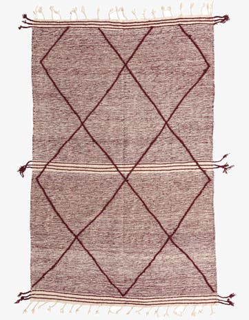 6' x 9' 8 Hand Knotted Moroccan Wool Rug