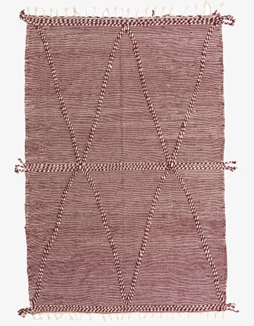 6' 7 x 9' 10 Hand Knotted Moroccan Wool Rug