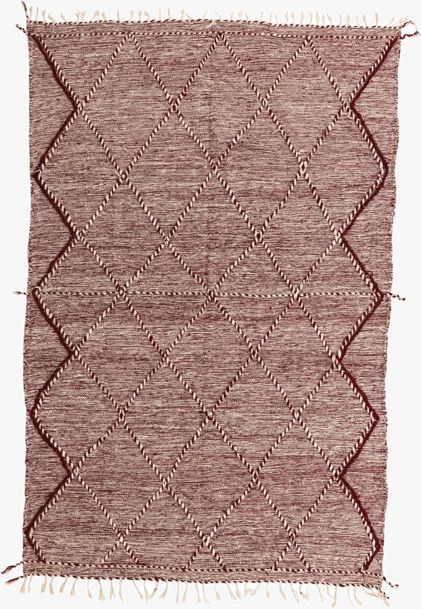 6' 6 x 10'  Hand Knotted Moroccan Wool Rug