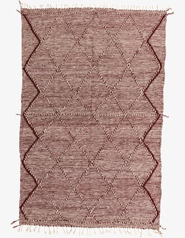 6' 6 x 10' Hand Knotted Moroccan Wool Rug