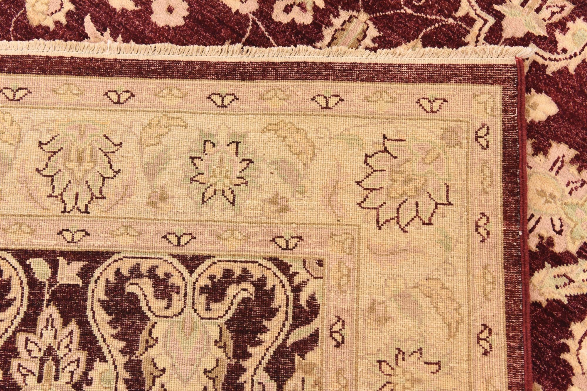 5' 5 x 8' 3 Hand Woven Peshawar Ziegler Wool Rug