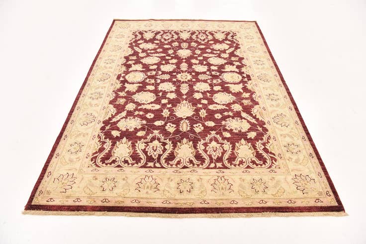 Detail image of 5' 5 x 8' 3 Hand Woven Peshawar Ziegler Wool Rug