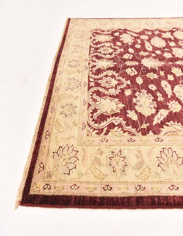 Detail image of 5' 5 x 8' 3 Hand Woven Peshawar Ziegler Wool Rug