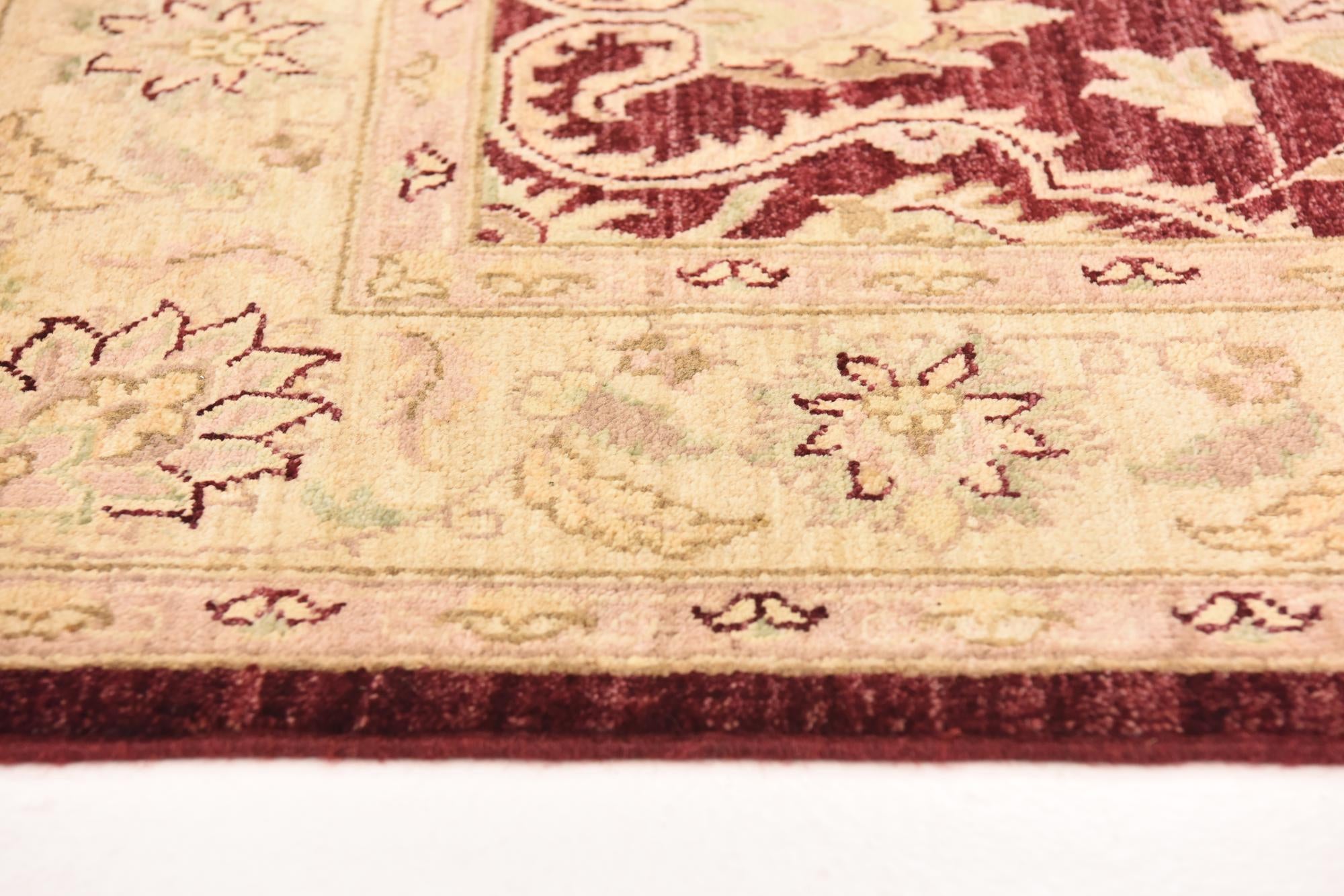 5' 5 x 8' 3 Hand Woven Peshawar Ziegler Wool Rug