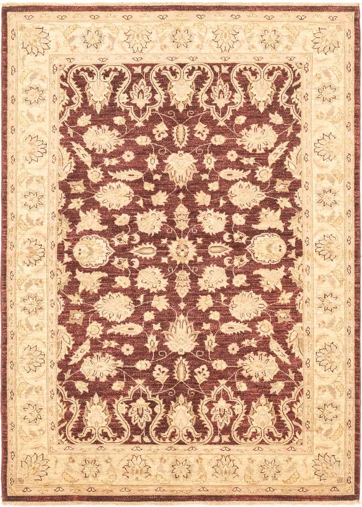 5' 5 x 8' 3 Hand Woven Peshawar Ziegler Wool Rug