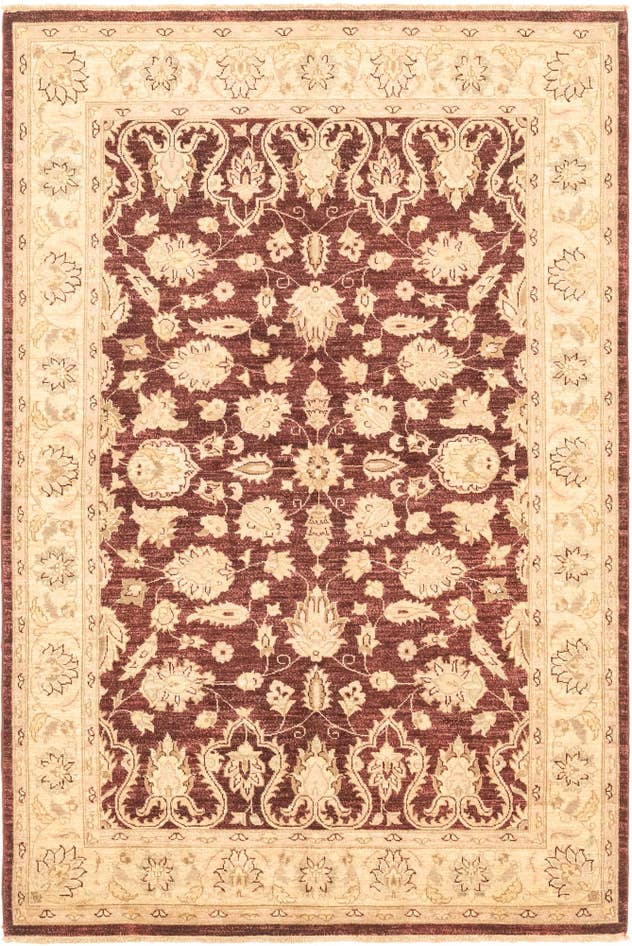 Detail image of 5' 5 x 8' 3 Hand Woven Peshawar Ziegler Wool Rug