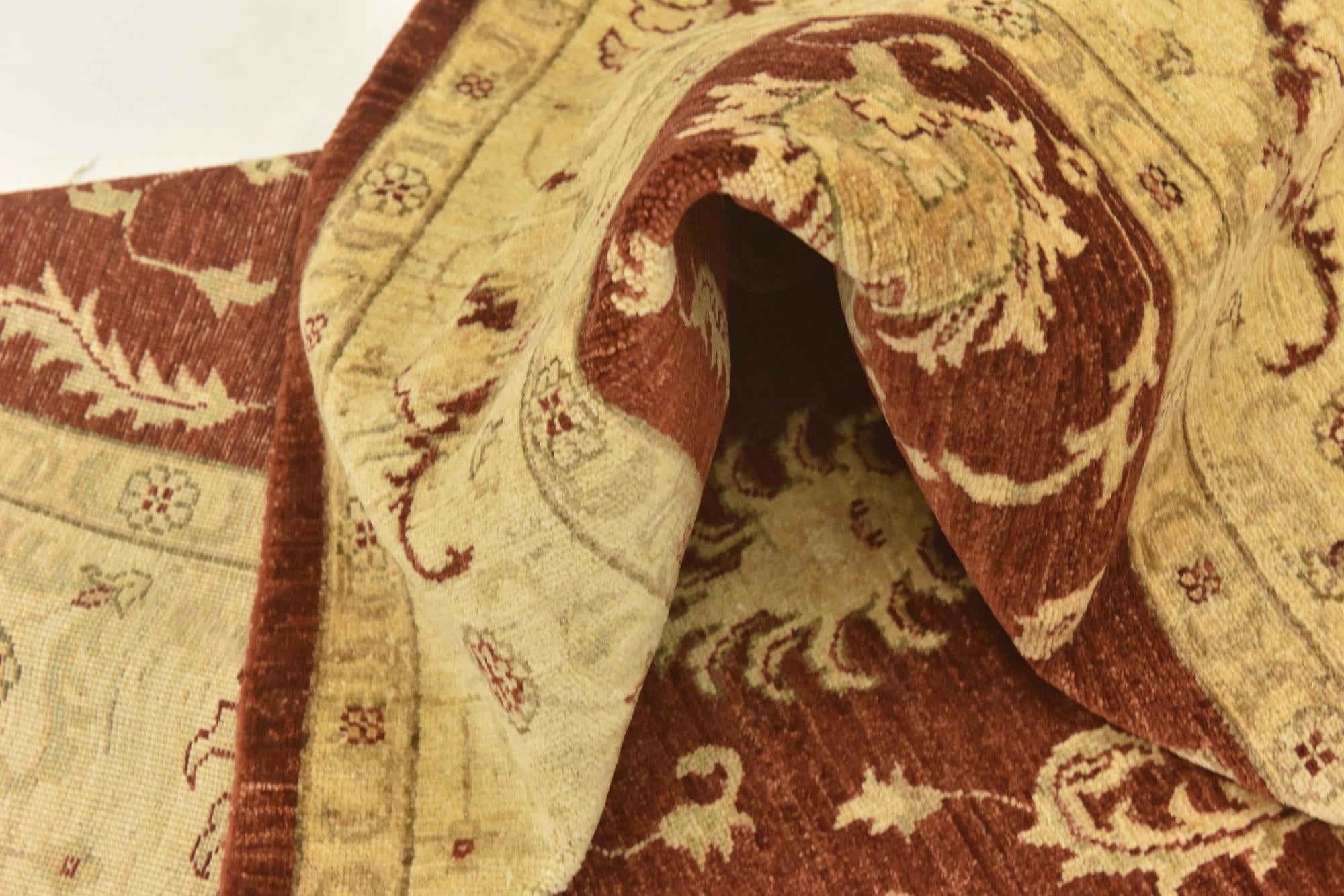 5' 9 x 7' 9 Hand Knotted Peshawar Ziegler Rug