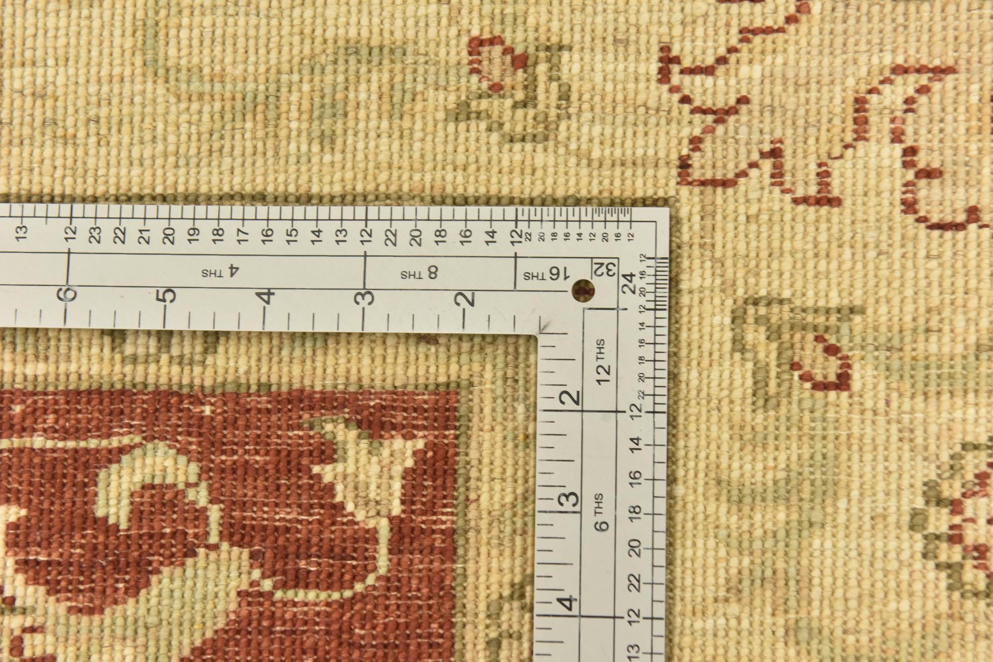 5' 9 x 7' 9 Hand Knotted Peshawar Ziegler Rug
