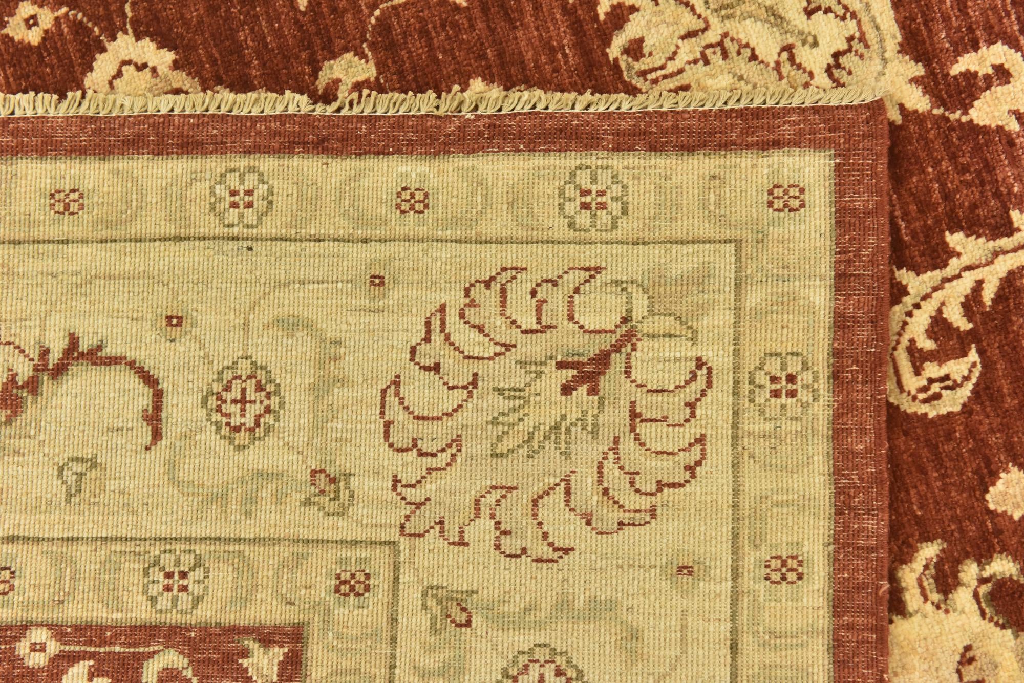 5' 9 x 7' 9 Hand Knotted Peshawar Ziegler Rug