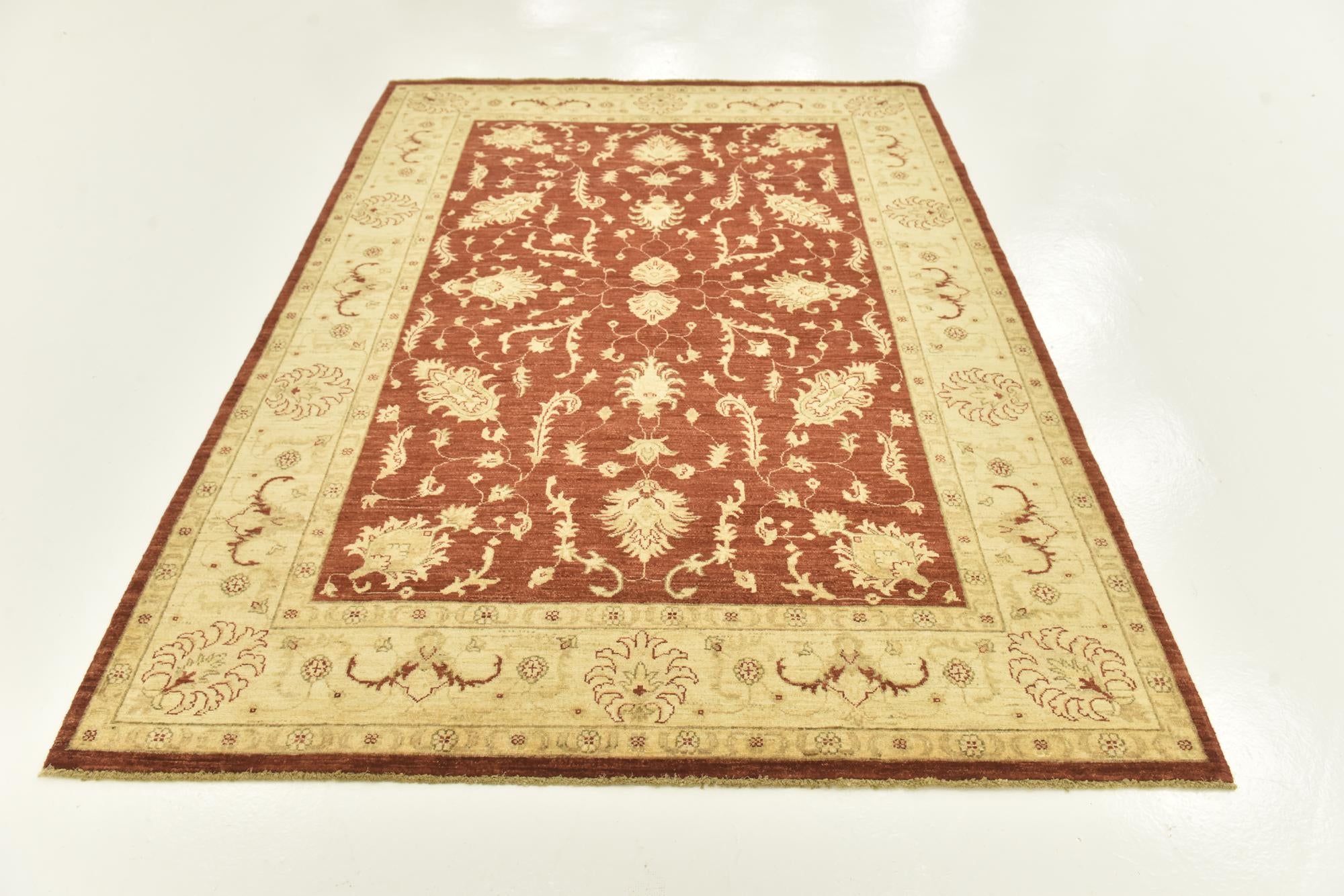 5' 9 x 7' 9 Hand Knotted Peshawar Ziegler Rug
