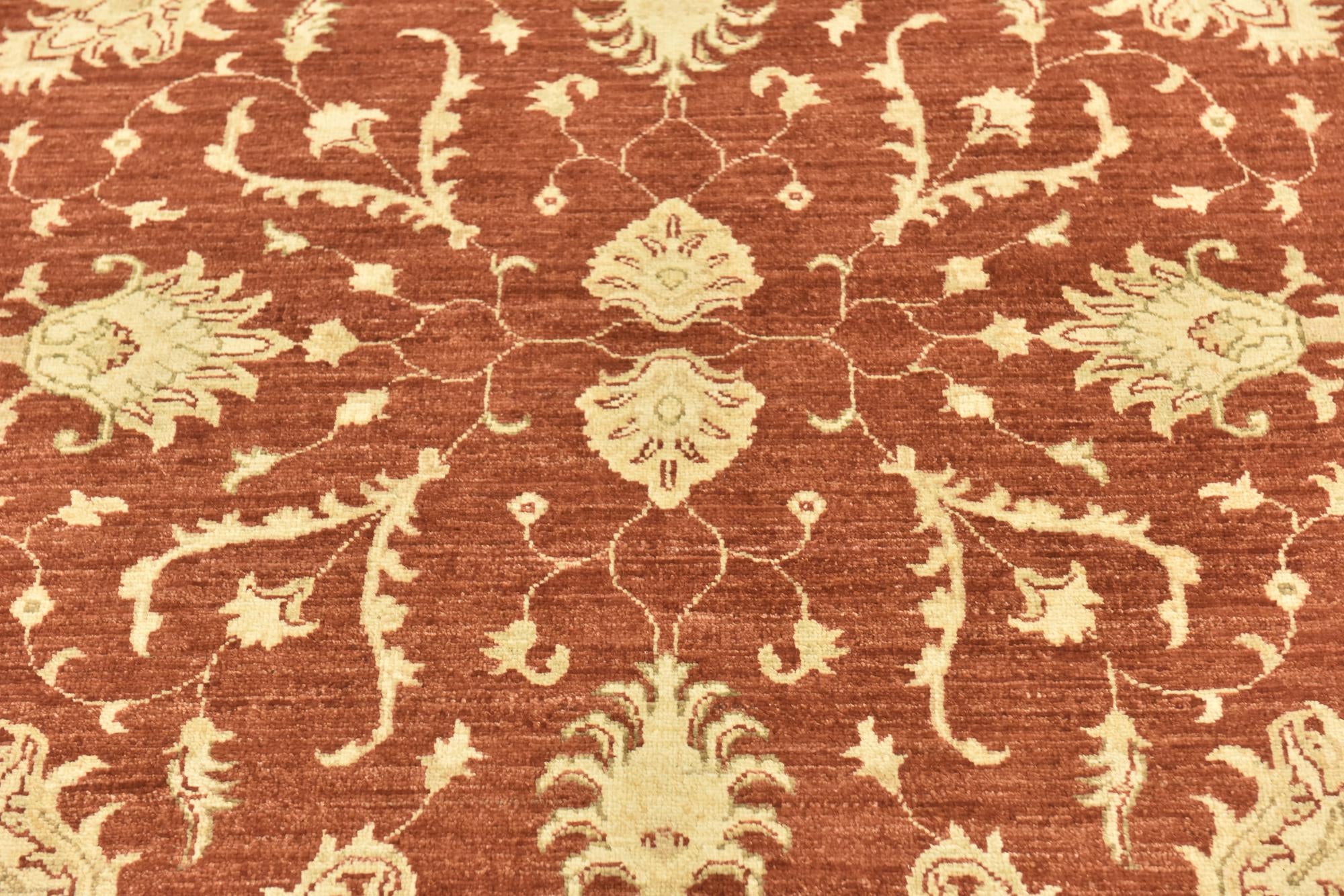 5' 9 x 7' 9 Hand Knotted Peshawar Ziegler Rug
