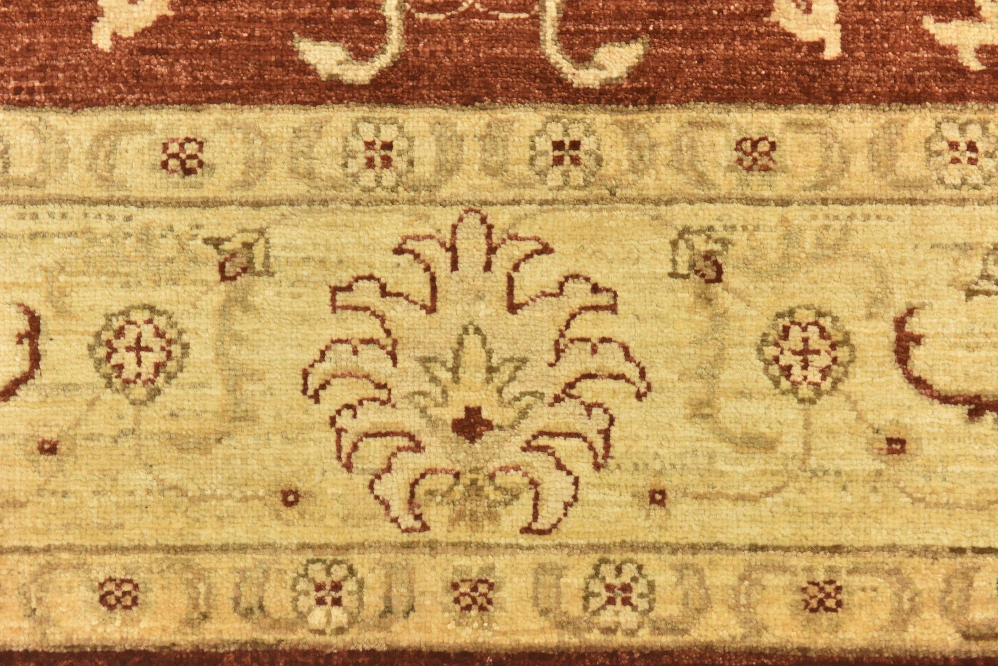 5' 9 x 7' 9 Hand Knotted Peshawar Ziegler Rug