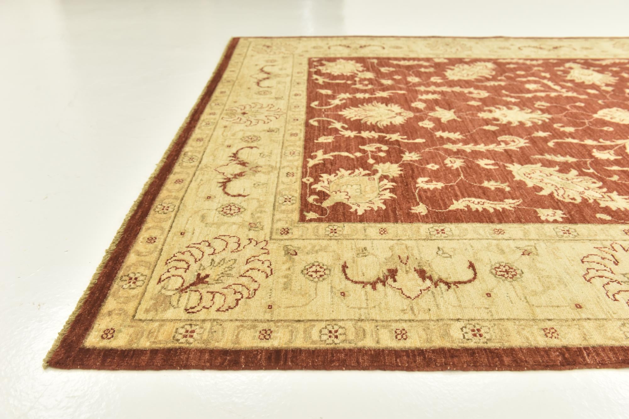 5' 9 x 7' 9 Hand Knotted Peshawar Ziegler Rug
