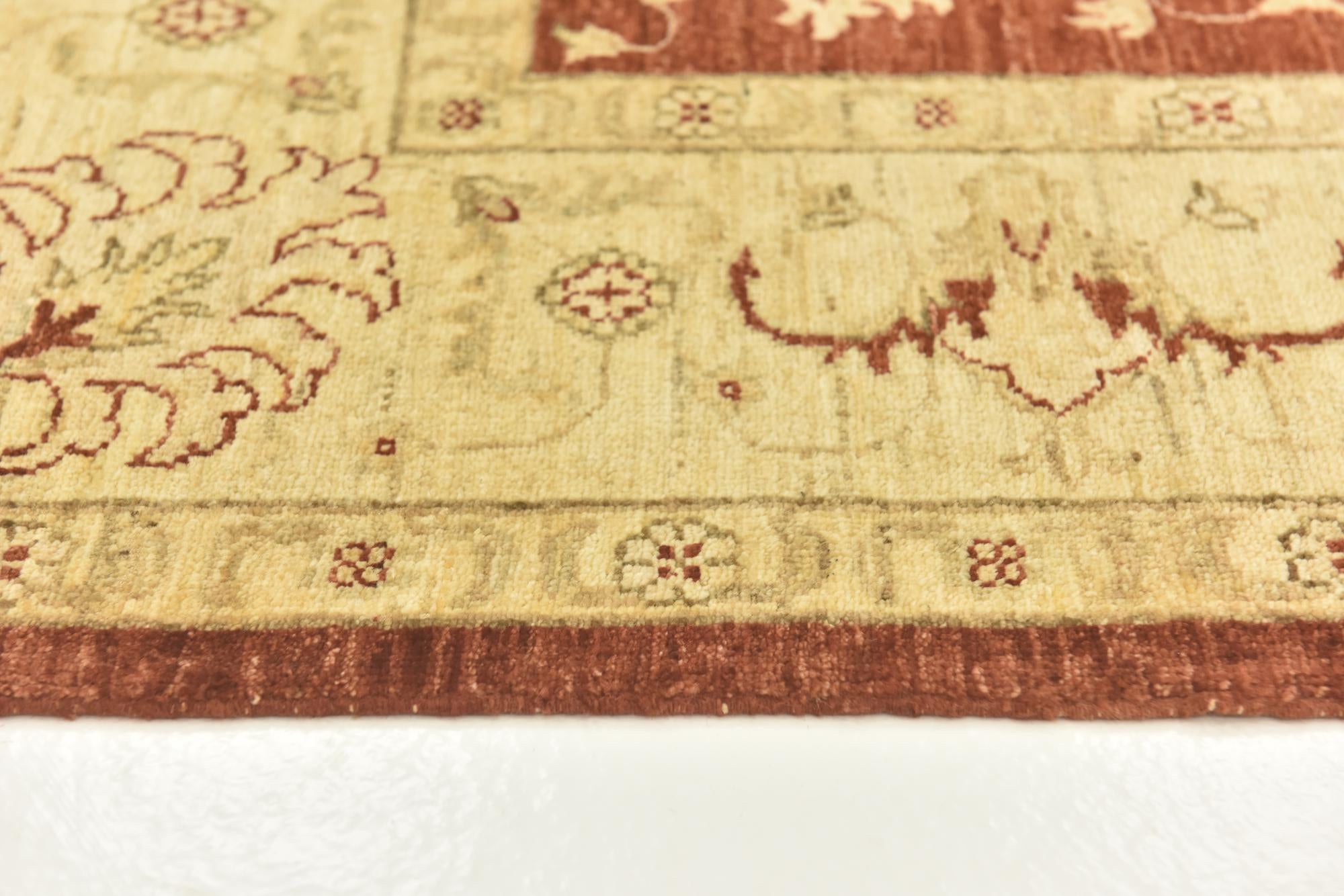 5' 9 x 7' 9 Hand Knotted Peshawar Ziegler Rug