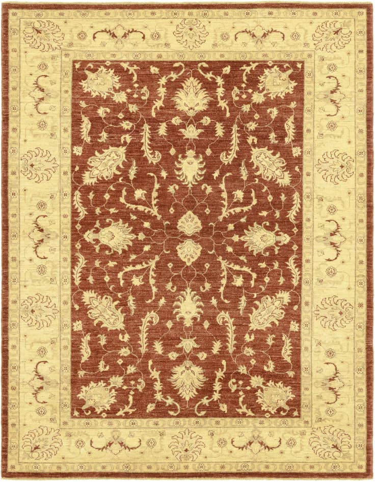 Detail image of 5' 9 x 7' 9 Hand Knotted Peshawar Ziegler Rug