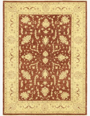 5' 9 x 7' 9 Hand Knotted Peshawar Ziegler Rug