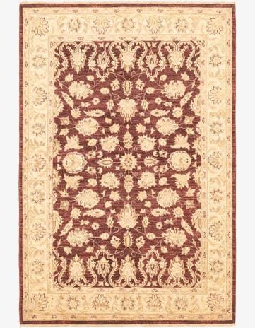 5' 5 x 8' 3 Hand Woven Peshawar Ziegler Wool Rug