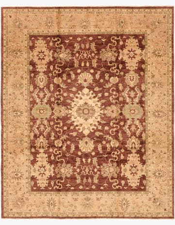 8' 2 x 9' 11 Hand Knotted Peshawar Ziegler Rug