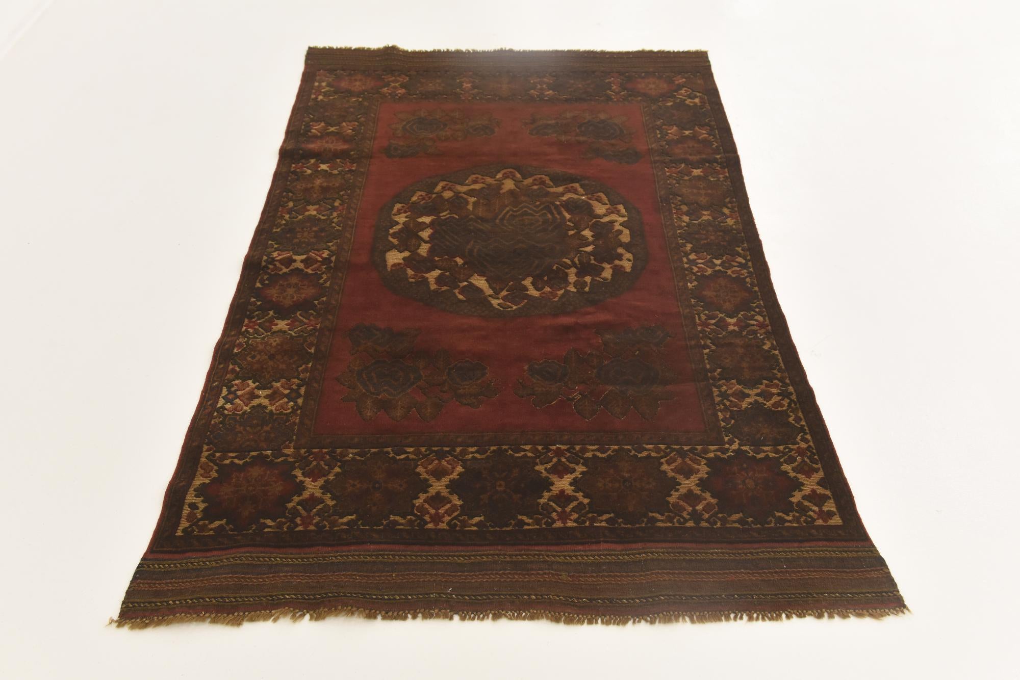 3' 10 x 6' 3 Hand Knotted Sumak Wool Rug