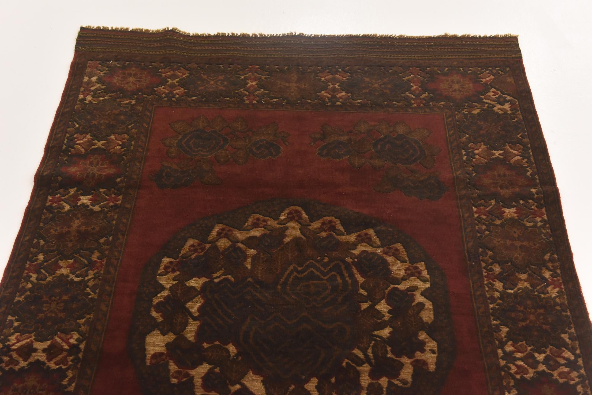 3' 10 x 6' 3 Hand Knotted Sumak Wool Rug