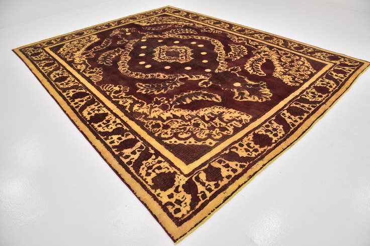 Detail image of 9' 7 x 12' 4 Hand Knotted Ultra Vintage Persian Wool Rug