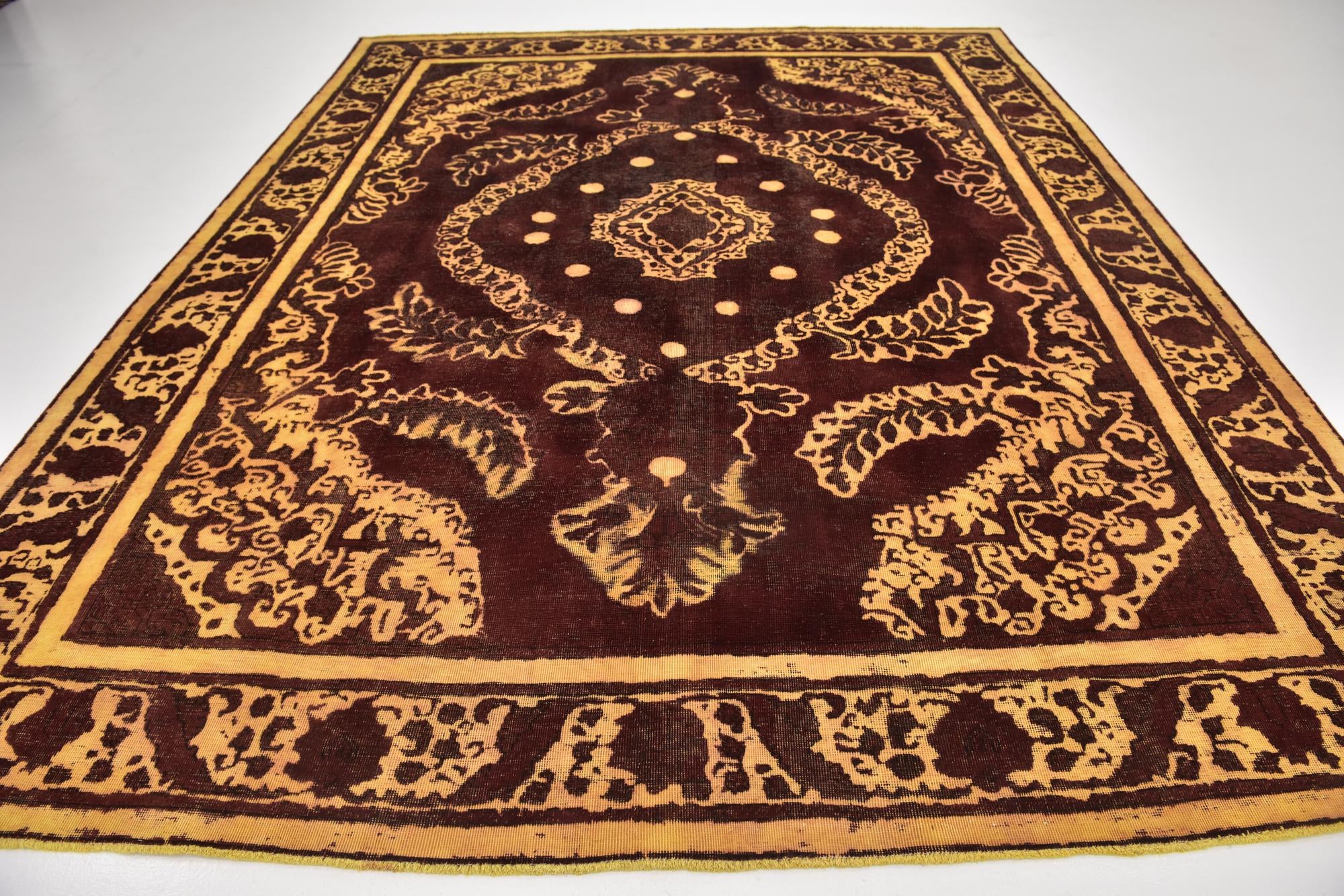 9' 7 x 12' 4 Hand Knotted Ultra Vintage Persian Wool Rug