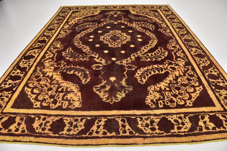 Detail image of 9' 7 x 12' 4 Hand Knotted Ultra Vintage Persian Wool Rug