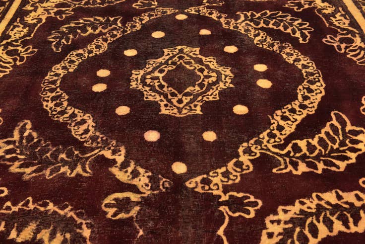 Detail image of 9' 7 x 12' 4 Hand Knotted Ultra Vintage Persian Wool Rug