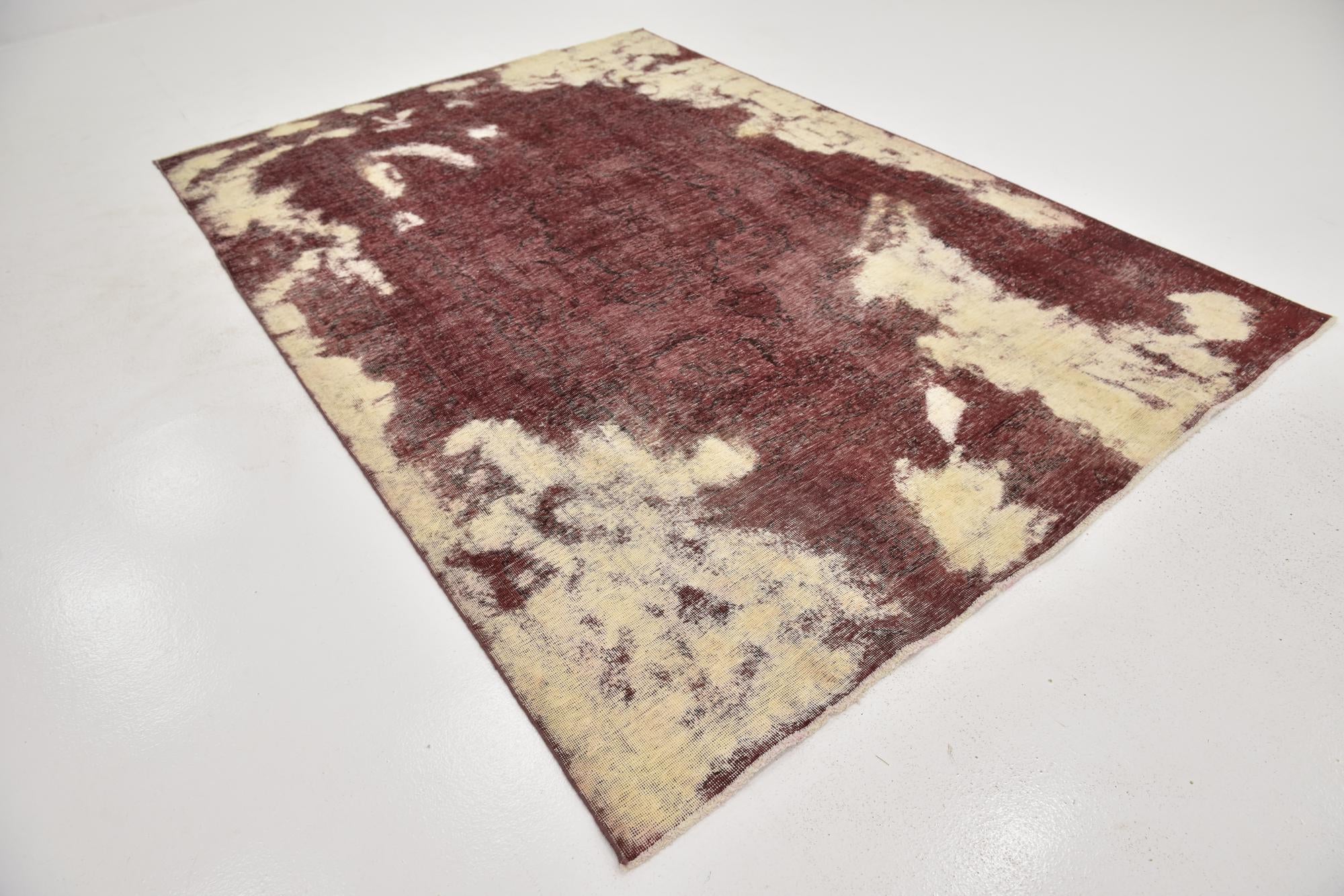 6' 10 x 9' 10 Hand Knotted Ultra Vintage Persian Wool Rug