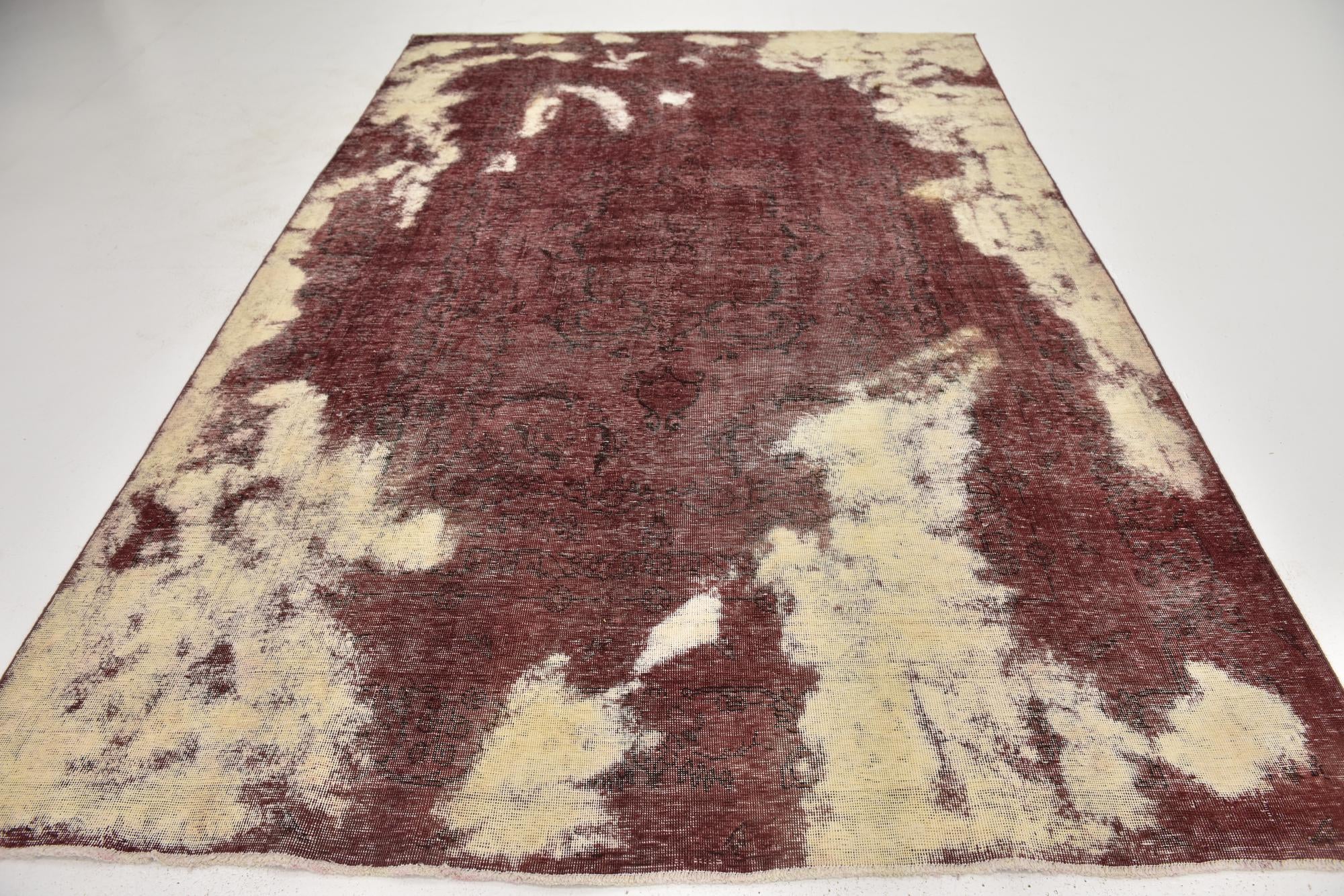 6' 10 x 9' 10 Hand Knotted Ultra Vintage Persian Wool Rug