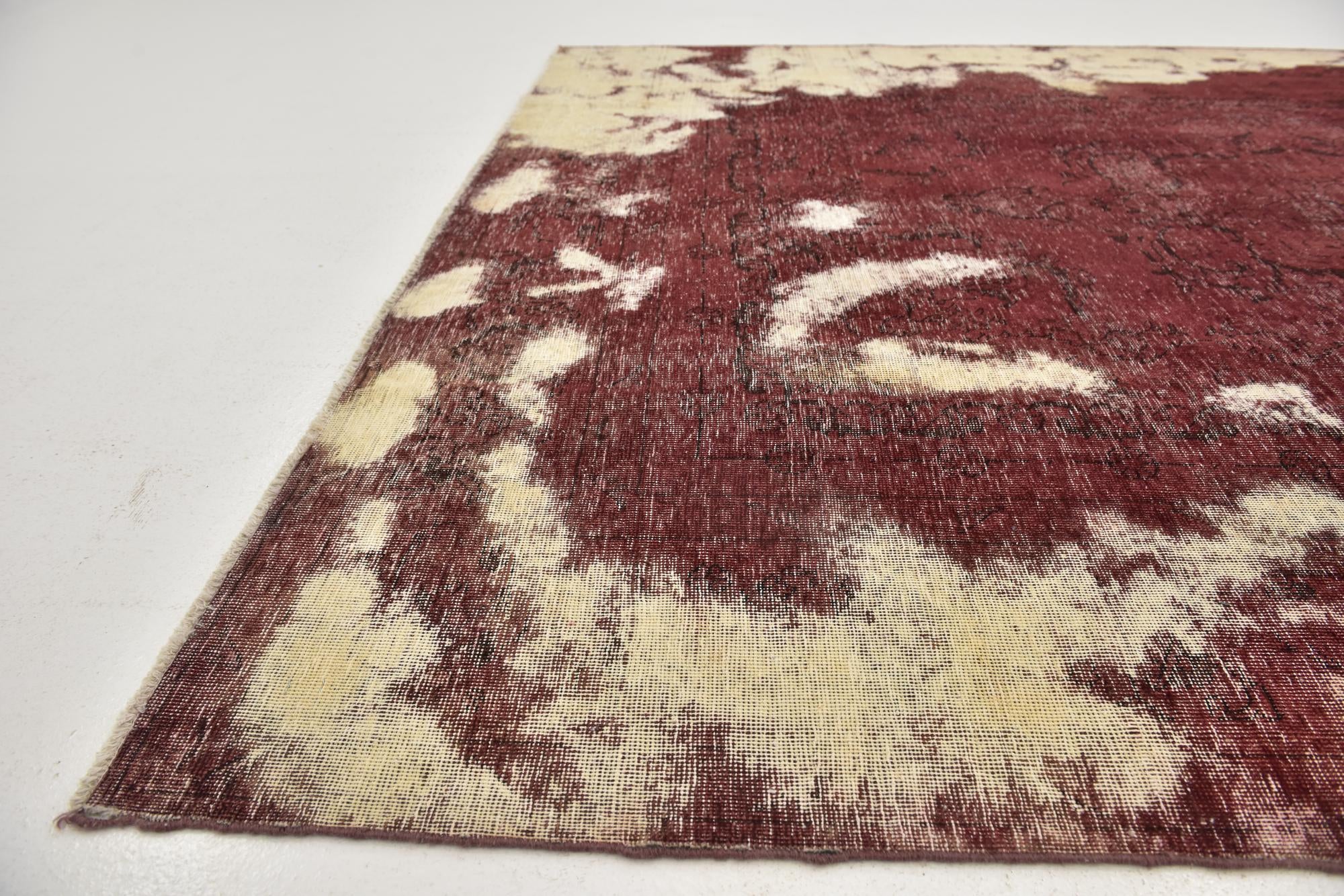 6' 10 x 9' 10 Hand Knotted Ultra Vintage Persian Wool Rug