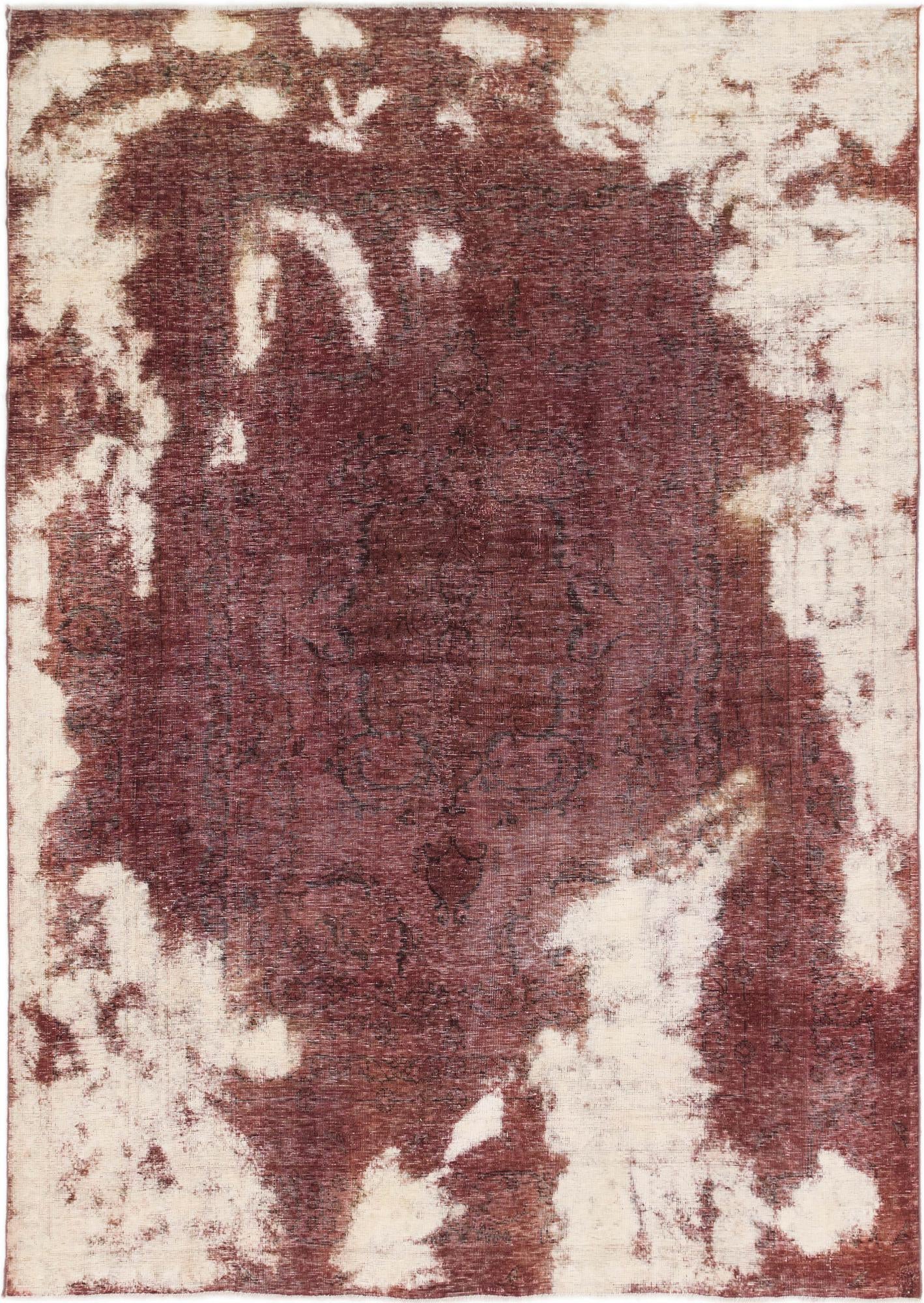 6' 10 x 9' 10 Hand Knotted Ultra Vintage Persian Wool Rug