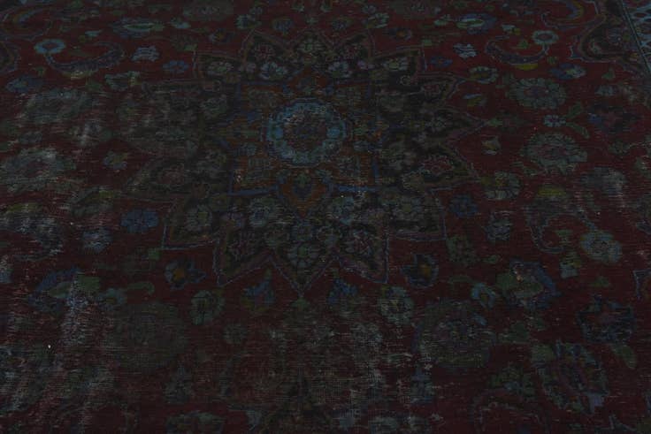 Detail image of 8' x 12' Hand Knotted Ultra Vintage Persian Wool Rug