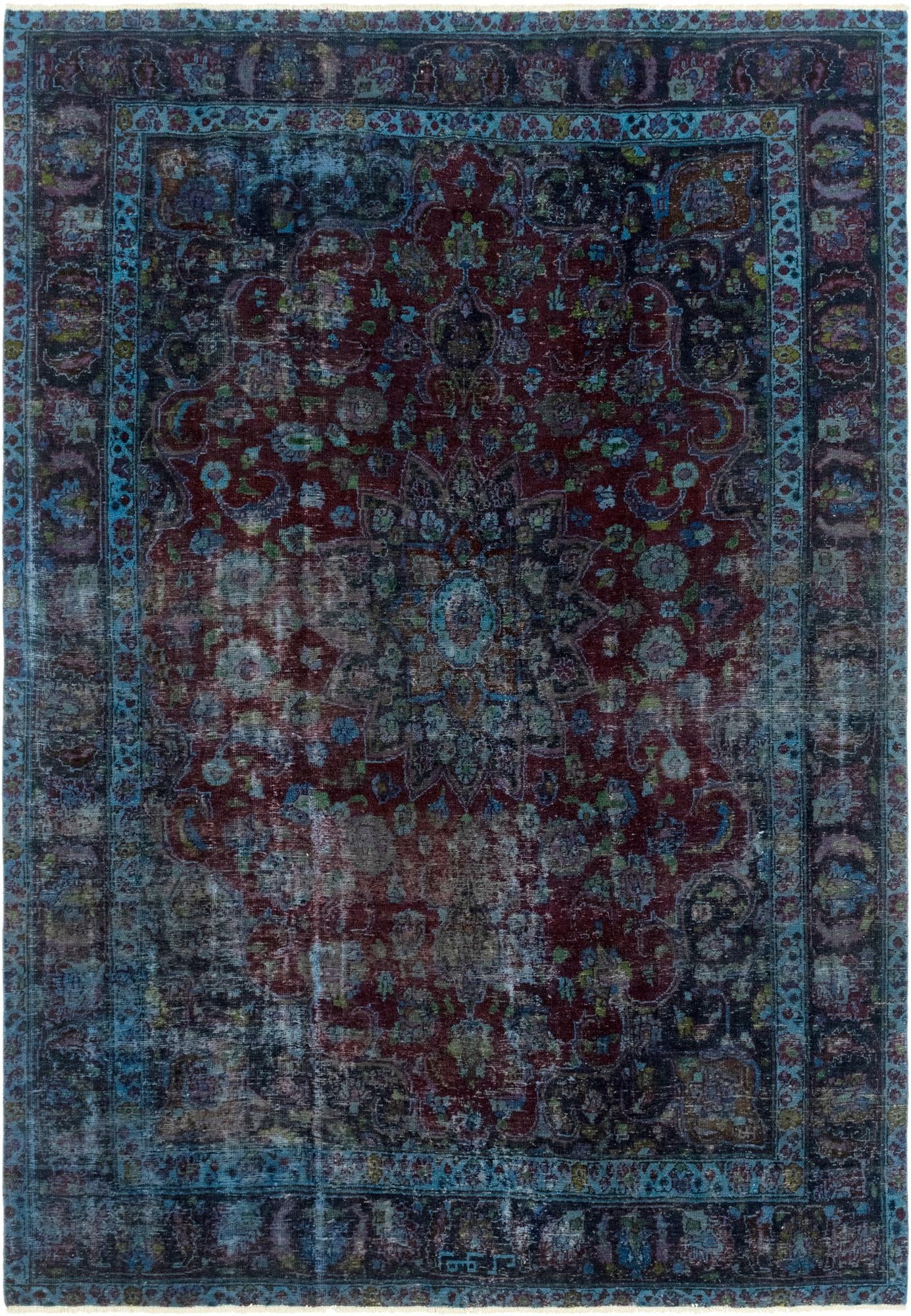 8' x 12' Hand Knotted Ultra Vintage Persian Wool Rug