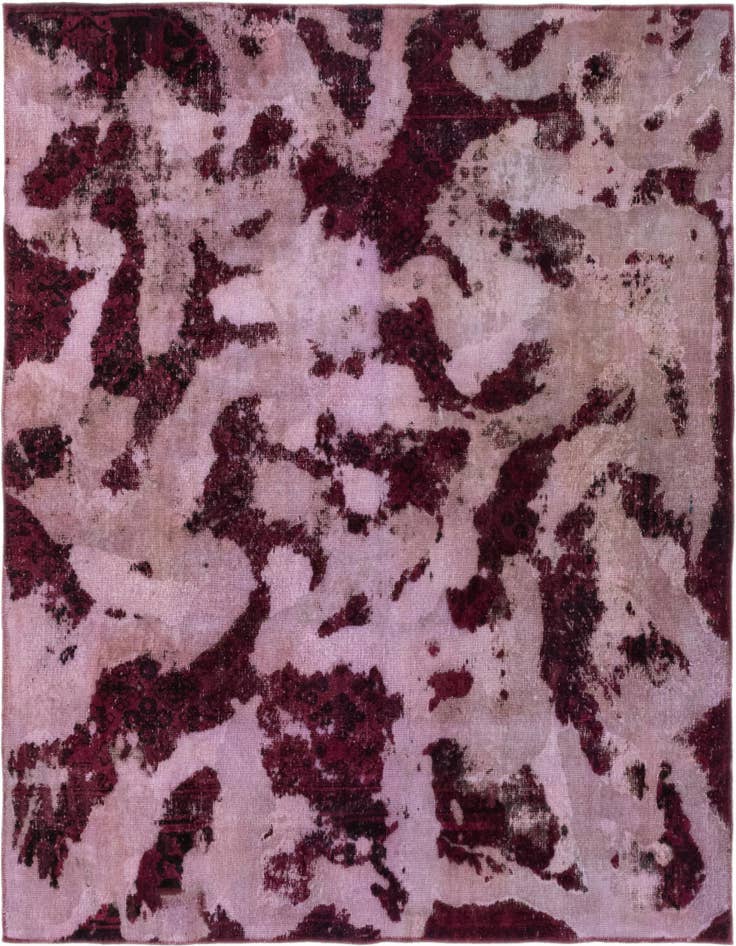 Detail image of 6' 5 x 7' 4 Hand Knotted Ultra Vintage Persian Wool Rug