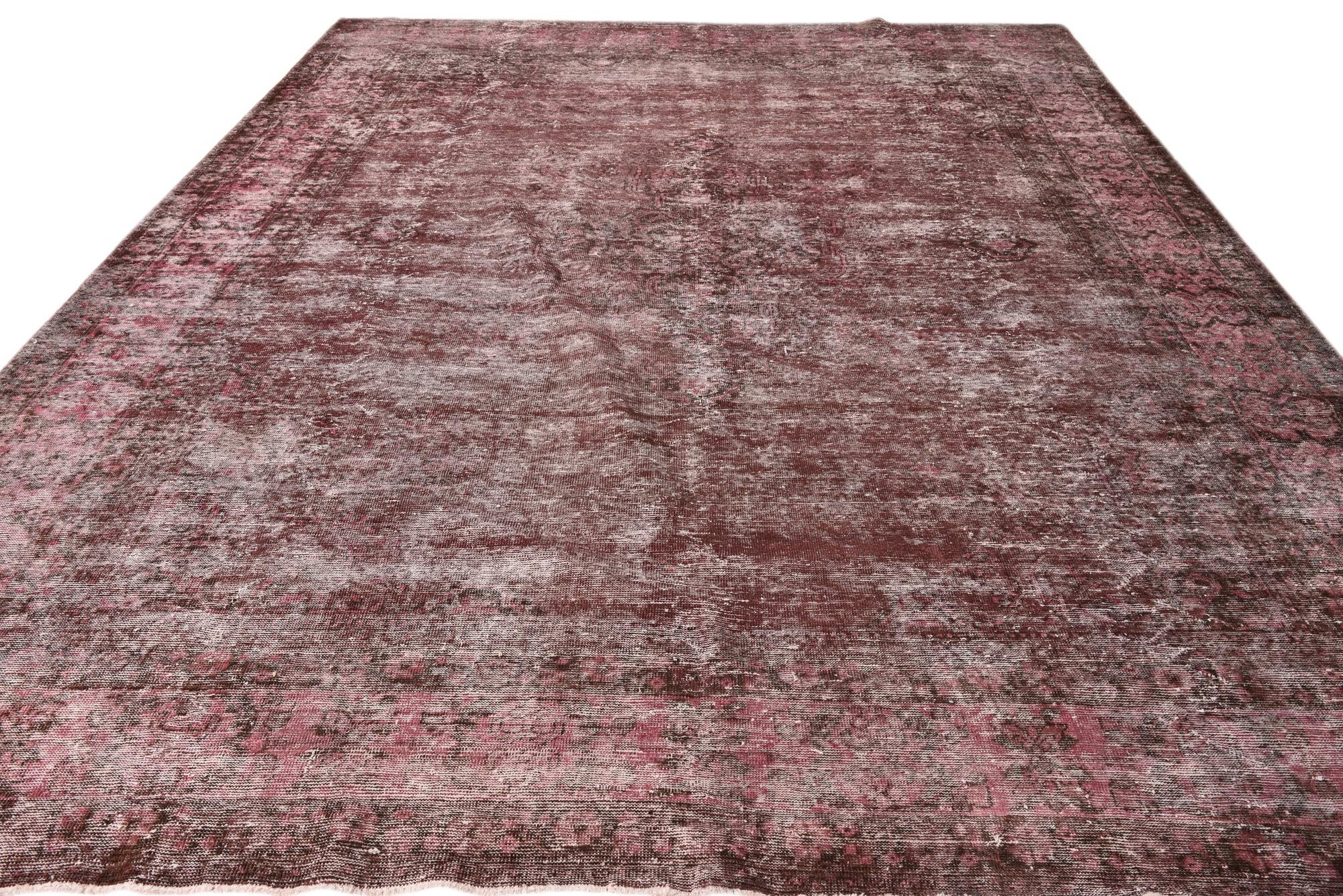 9' 3 x 12' 7 Hand Knotted Ultra Vintage Persian Wool Rug
