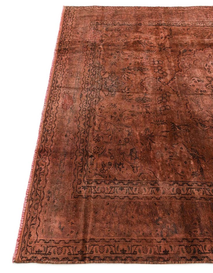 Detail image of 7' 10 x 12'  Hand Knotted Ultra Vintage Persian Wool Rug