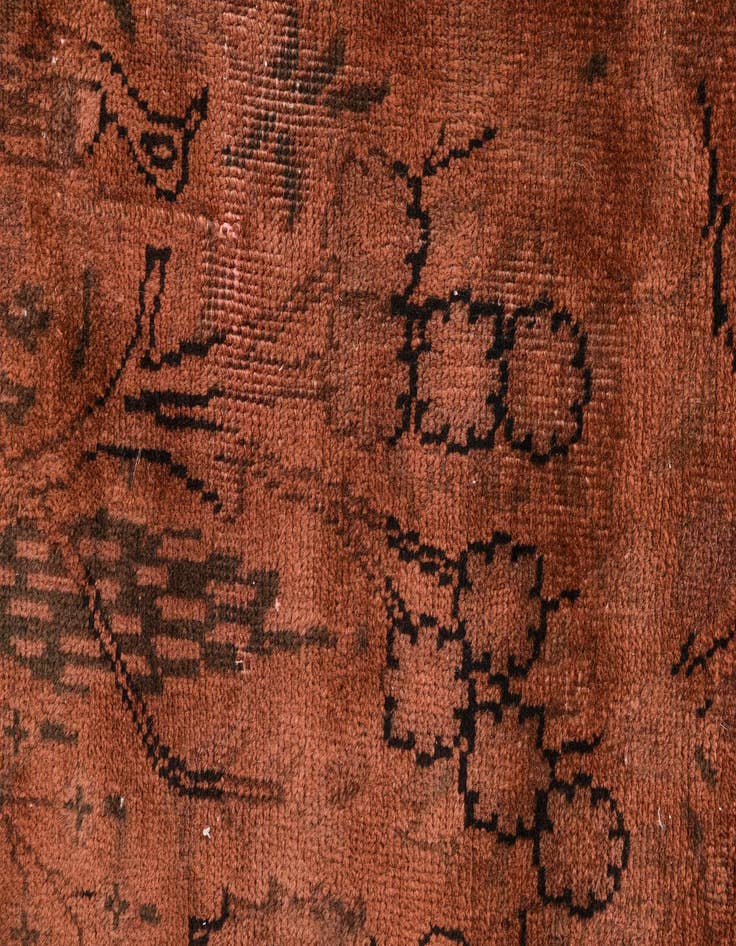 Detail image of 7' 10 x 12'  Hand Knotted Ultra Vintage Persian Wool Rug