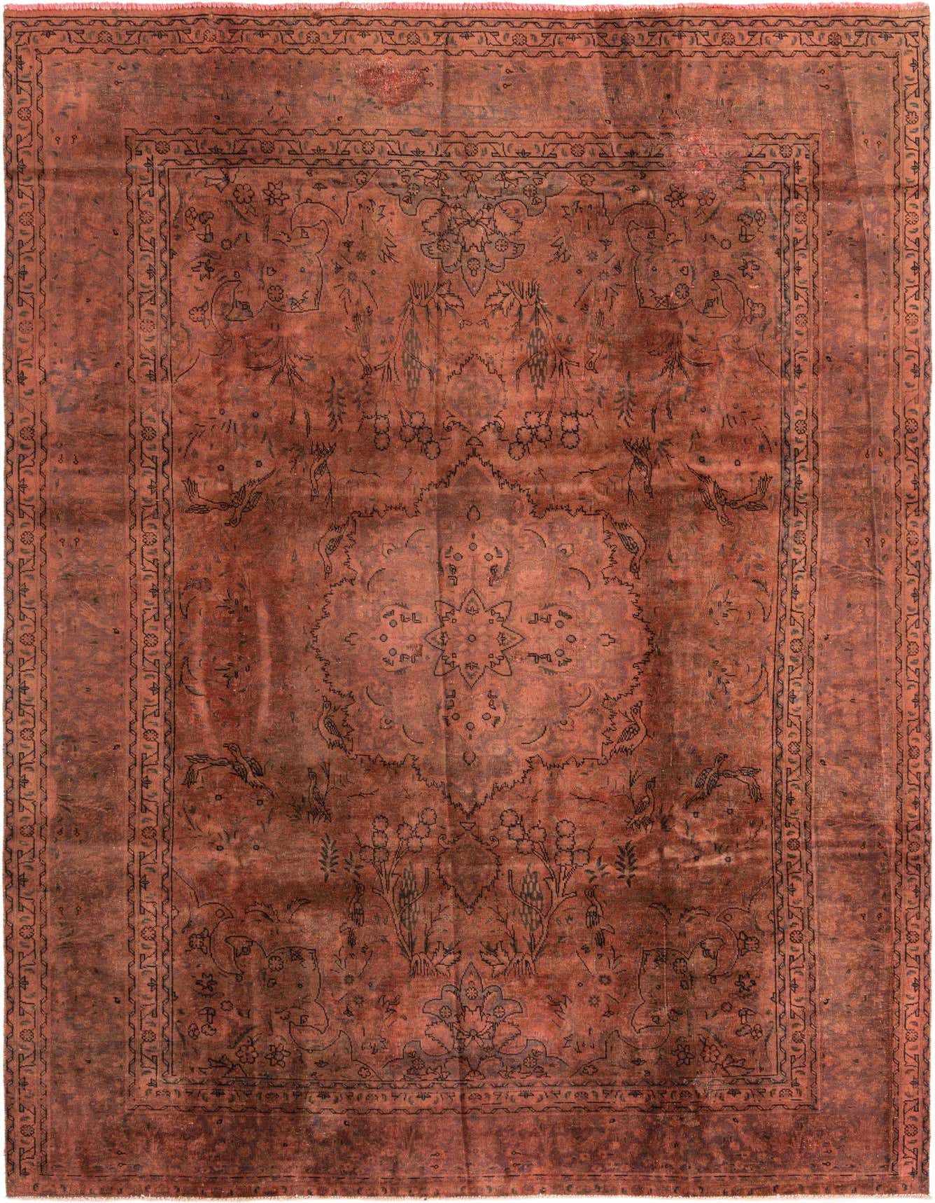 Primary image 7' 10 x 12'  Hand Knotted Ultra Vintage Persian Wool Rug