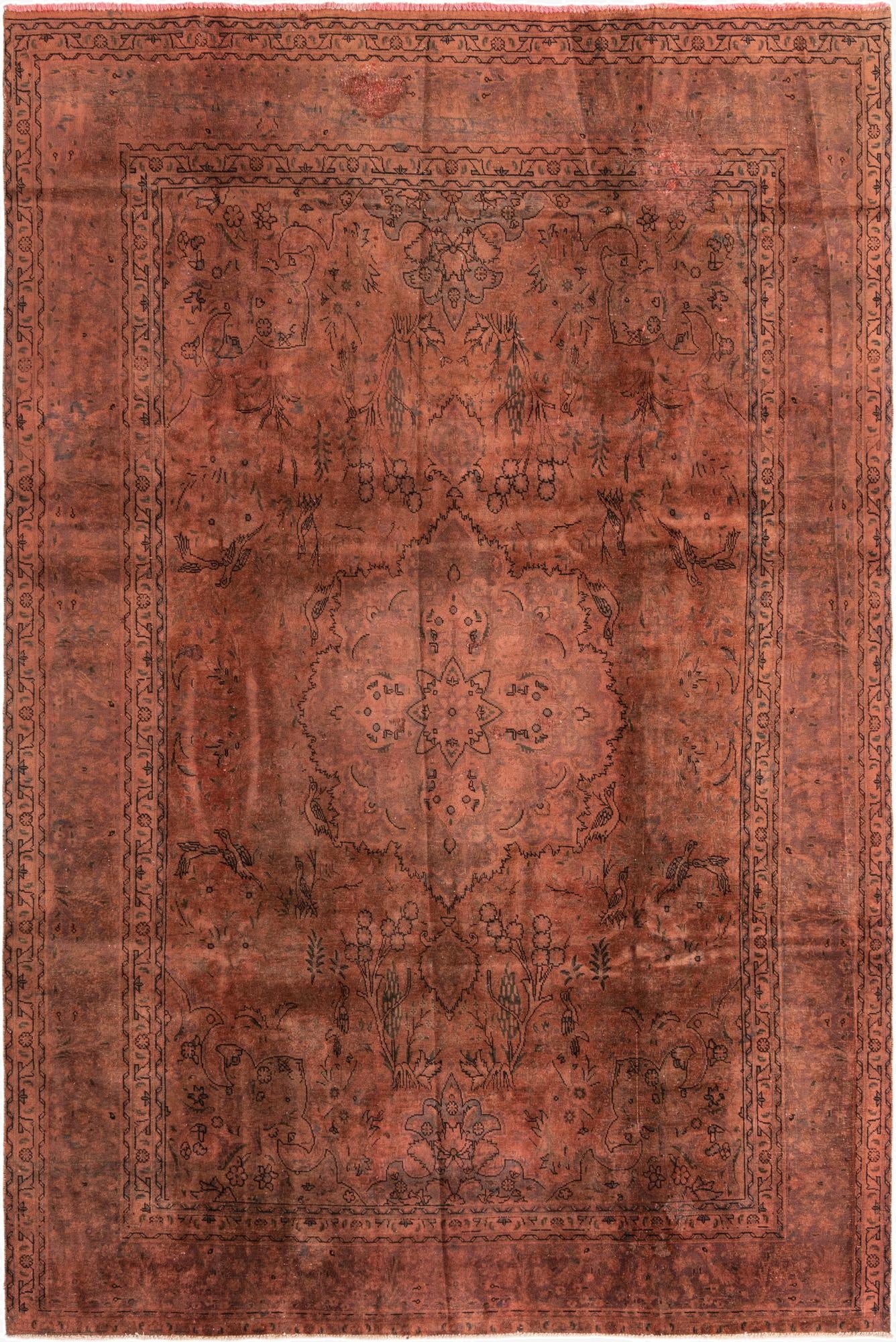 7' 10 x 12'  Hand Knotted Ultra Vintage Persian Wool Rug