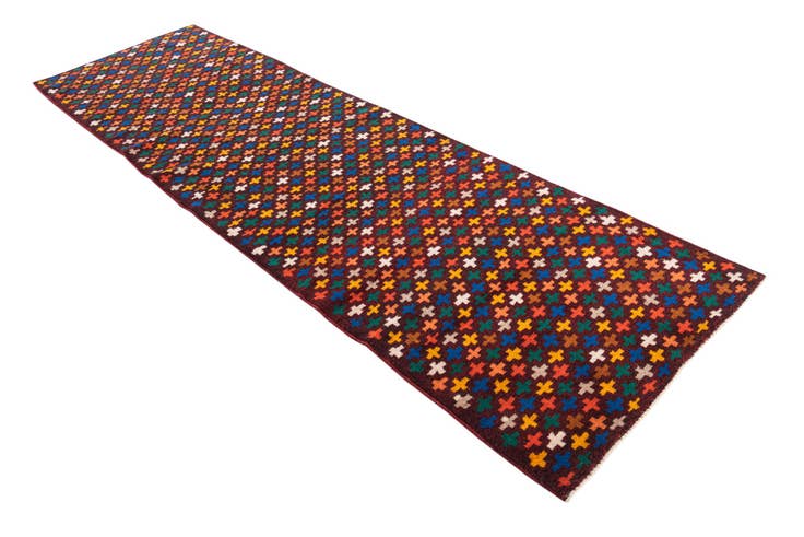 Detail image of 2' 9 x 9' 9 Hand Knotted Balouch Wool Runner Rug
